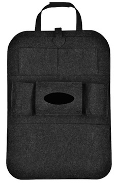 ORGANIZER OCHRANIACZ FILCOWY NA TYŁ FOTELA DO SAMOCHODU KIESZENIE RZEPY