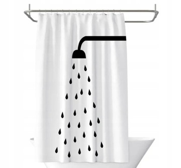 ZASŁONA ZASŁONKA PRYSZNICOWA 180X200 SHOWER ZA-13