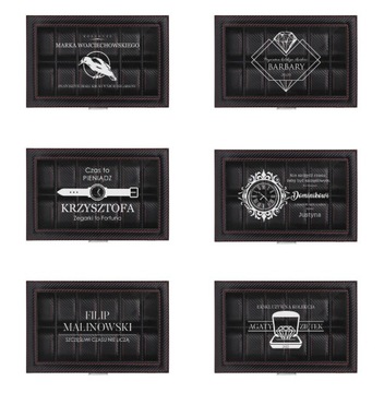 KARBONOWA SZKATUŁKA NA ZEGARKI PREZENT NA URODZINY