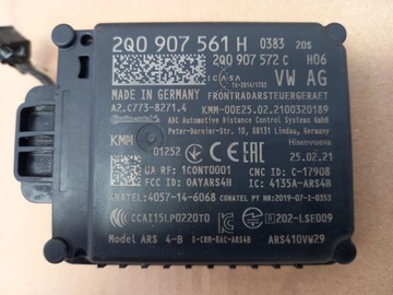 RADAR SENSOR DISTRONIC ZÁSTRČKA VW AUDI SKODA SEAT 2Q0907561H 2Q0907572C