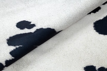 Ковер Искусственная Коровья, Белая и черная кожа 100х150 см