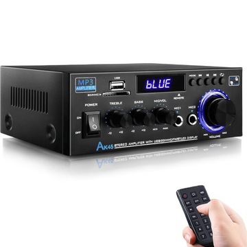 WZMACNIACZ HIFI Z BLUETOOTH STEREO AUDIO AMPLIFIER RADIO FM 40W X 2 Z PILOT