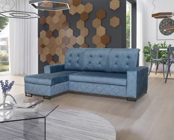 KANAPA NAROŻNIK ALFA ELEGANCKI WELUR 238x175