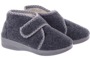 CIEPŁE BAMBOSZE Pantofle FILC KAPCIE Tanie rzep 37