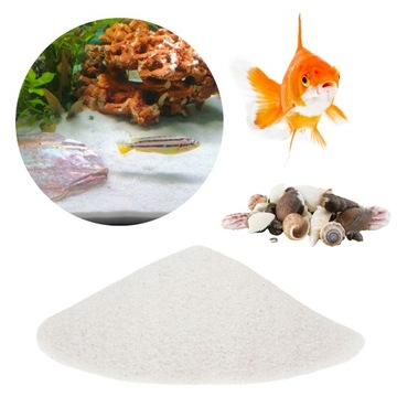 PIASEK DO AKWARIUM KWARCOWY BIAŁY MIĘKKI - 0,5-1MM 8KG - MUSZELKI GRATIS