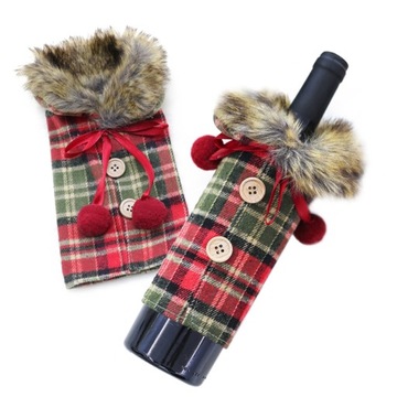 ŚWIĄTECZNE ETUI POKROWIEC NA BUTELKĘ WINO SWETER