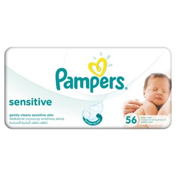 PAMPERS Sensitive Chusteczki nawilżane dla dzieci 56 sztuk