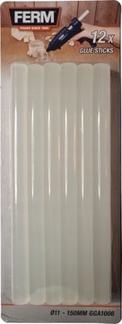 КАРТРИДЖИ ДЛЯ ГОРЯЧЕГО КЛЕЕВОГО ПИСТОЛЕТА 11мм 12ШТ FERM