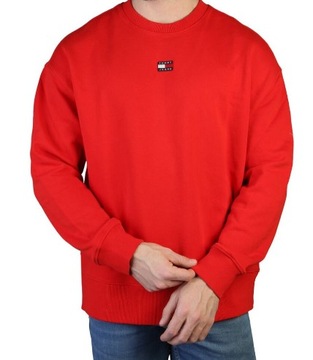 TOMMY HILFIGER bluza męska czerwona z logo r. M jak L