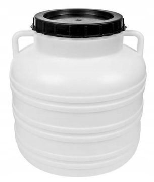 Белая бочка для маринования с ручками 10л