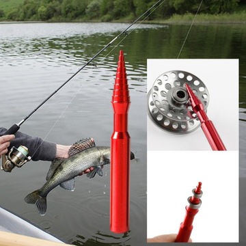 Инструмент для ремонта рыболовной катушки Прочный, прочный, портативный для дома и улицы, красный