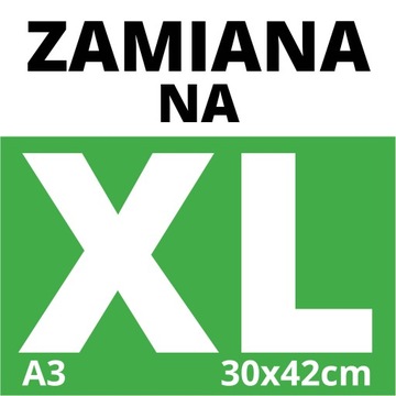 ZAMIANA ROZMIARU KARTKI NA MEGA 30x42cm PREMIUM XL