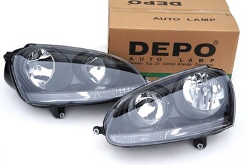 LAMPY REFLEKTORY DEPO BLACK VW GOLF V 5 MK5 03-10