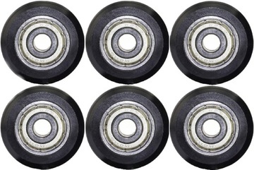 ZESTAW 6x ROLKA PROWADNICY WÓZKA V-SLOT DUŻA 24mm