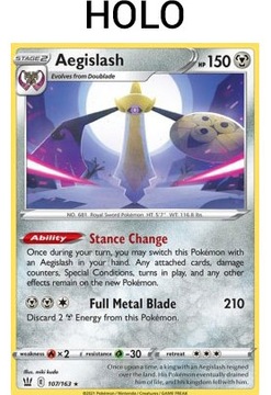 Karta Pokemon Aegislash (BST 107) 107/163 Holo