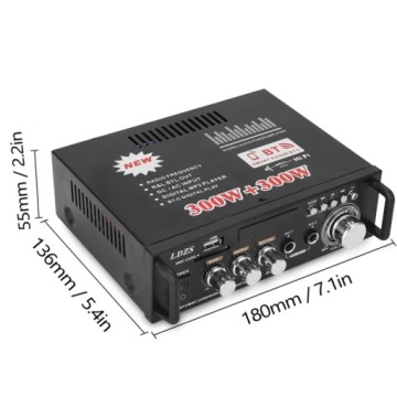 УСИЛИТЕЛЬ ЗВУКА 5.0 СТЕРЕО HIFI BLUETOOTH USB SD FM AUX ДИСТАНЦИОННОЕ УПРАВЛЕНИЕ DNA AMPLI