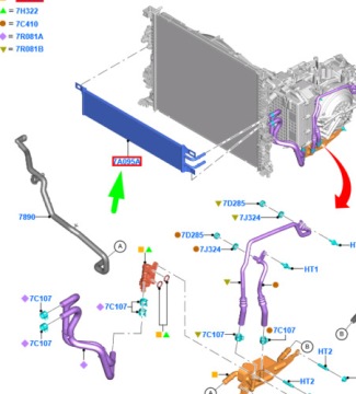 МАСЛЯНЫЙ ОХЛАДИТЕЛЬ FORD ESCAPE 2020 -