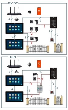 WIDEODOMOFON WIFI 5TECH 2 MONITORY ANDROID iOS SD