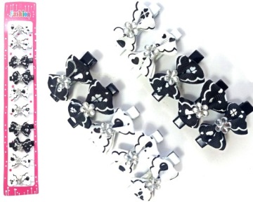 БАНТЫ ЗАЖИМЫ ДЛЯ ДЕВОЧЕК ШАПОЧКА x 10 шт.