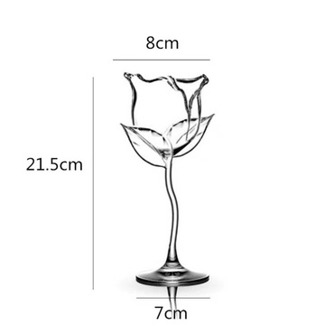 2 бокала для вина в форме розы