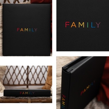 Семейный фотоальбом 500 фото 10x15 чёрные страницы boho ART холст