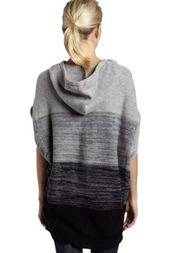 BCBG MAXAZRIA Sweter PONCHO CASHMERE WEŁNA -S