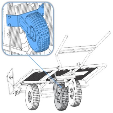 ОПОРНОЕ ТРЕТЬЕ КОЛЕСО ДЛЯ ТЕЛЕЖКИ PROBST VTK-V