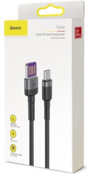 КАБЕЛЬ USB-C Baseus Type-C Quick Charge 3.0, 40 Вт, 5 А, 100 см, НЕЙЛОНОВАЯ ОПЛЕТКА