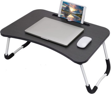 Drewniany składany stolik podstawka laptop tablet