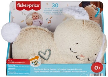 Fisher-Price Śpiący Króliczek Przytulanka z ruchem dla niemowląt 0+ HXG97
