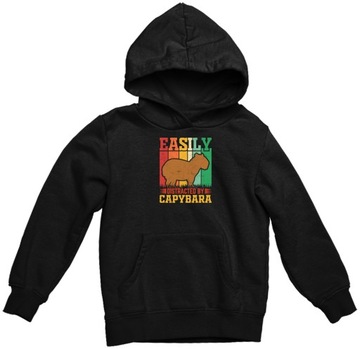 Bluza Z Kapturem Kapibara Prezent Fana Czarna 4 M