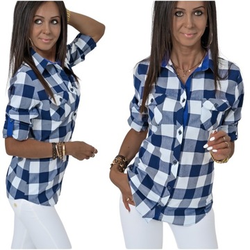 WIOSENNA CASUALOWA KOSZULA W KRATĘ NESSI! WZ.6 XXL