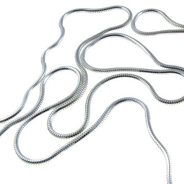 Długi łańcuszek srebrny żmijka 60 cm