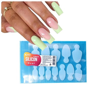 Formy silikonowe do przedłużania paznokci OVAL FRENCH Nails Company
