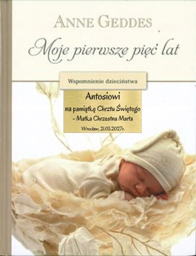 Moje pierwsze pięć lat grawer imię pamiątka chrztu