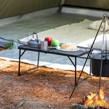 Стол складной, туристический, кемпинговый, садовый, КЕМПИНГ, АЛЮМИНИЙ, Светлый