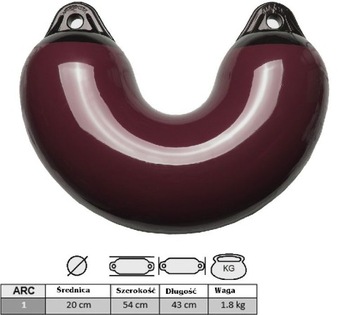 ODBIJACZ JACHTOWY,STOPIEŃ 54x43x20CM/1,8KG BORDOWY