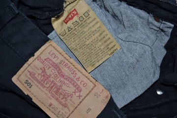 LEVIS 501 LEGENDARY STRAIGHT BLACK SPODNIE JEANS MEN 30/30