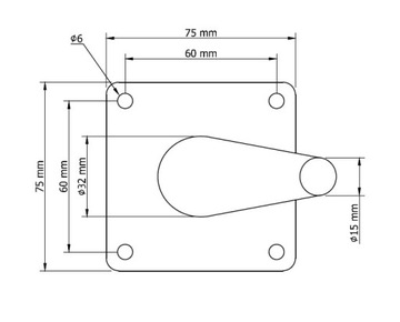 Стальная ножка, 18 см, скошенный конус, с черным листом металла.