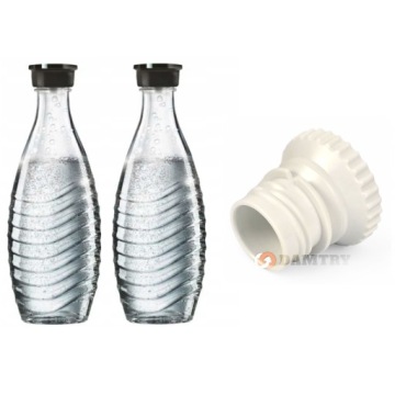 2ks Skleněná Lahvička Karafa adaptér pro SodaStream Terra Art Spirit