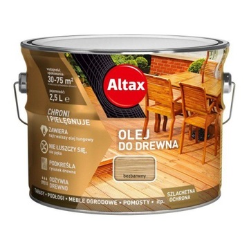 ALTAX OLEJ DO DREWNA BEZBARWNY 2,5L