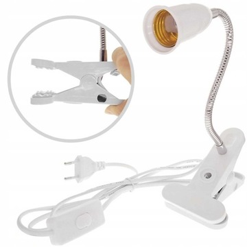 ДЕРЖАТЕЛЬ ЛАМПЫ ДЕРЖАТЕЛЬ ЛАМПОЧКИ 1xE27 + ЗАЖИМ