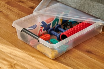 КОНТЕЙНЕР ПОД КРОВАТЬЮ ПЛАСТИКОВАЯ КОРОБКА ЯЩИК ДЛЯ ХРАНЕНИЯ ХРАНЕНИЕ на колесах 29Л