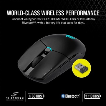 CORSAIR KATAR ELITE WIRELESS Ultra-Light FPS Gaming Mouse - 10,000 DPI - Sy