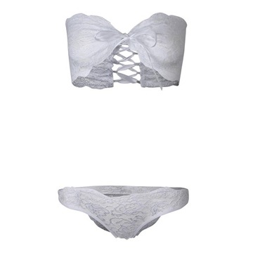 ch-Women's Underwear Lace Nightwear Bra Pants Underwear Set L