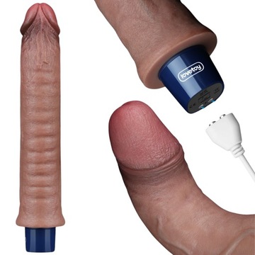 ŻYLASTY PLATYNOWY Wibrator Real Softee 24,5cm DAWCA PRZYEJMNOŚCI PENIS XL