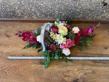 СОСТАВ букет КРЕМОВЫЙ НАБОР для могилы кладбище СЕРДЦЕ