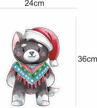 РОЖДЕСТВЕНСКИЙ МЕДВЕДЬ САНТА-МЕДВЕДЬ наклейка на окно