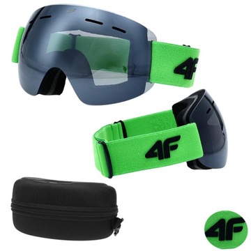 CHŁOPIĘCE GOGLE NARCIARSKIE SNOWBOARDOWE Z LUSTRZANĄ POWŁOKĄ 4F