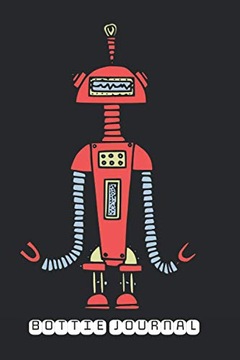 Bottom, Robert Bottie Journal: A cute, fun retro robot, dot grid notebook.